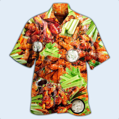 Food Ain't Nothing Chicken Wing - Hawaiian Shirt 