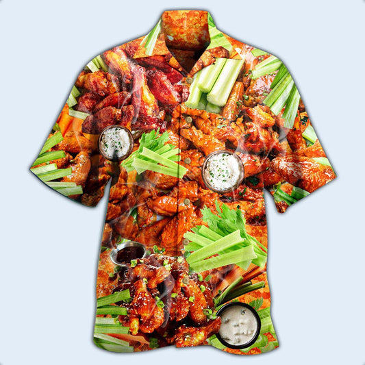 Food Ain't Nothing Chicken Wing - Hawaiian Shirt 