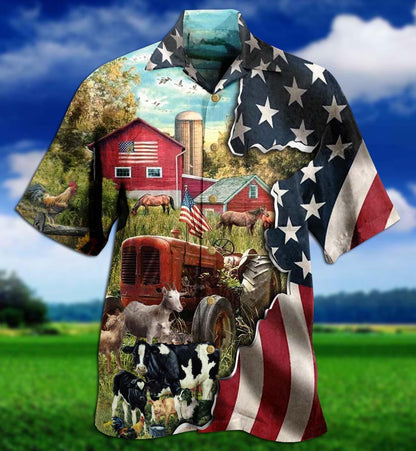 Farm Love Cows And Animals America - Hawaiian Shirt 