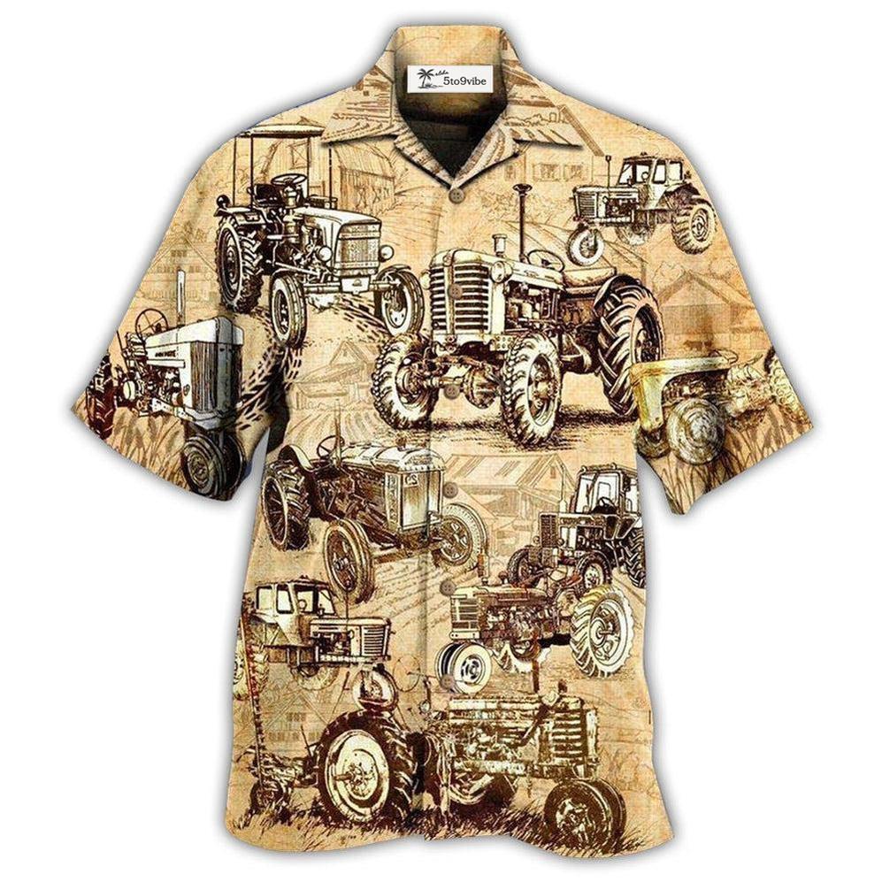 Hawaiian Shirt / Adults / S Tractor Farm All I Want To Do Is Work On My Farm - Hawaiian Shirt 