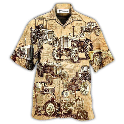 Hawaiian Shirt / Adults / S Tractor Farm All I Want To Do Is Work On My Farm - Hawaiian Shirt 