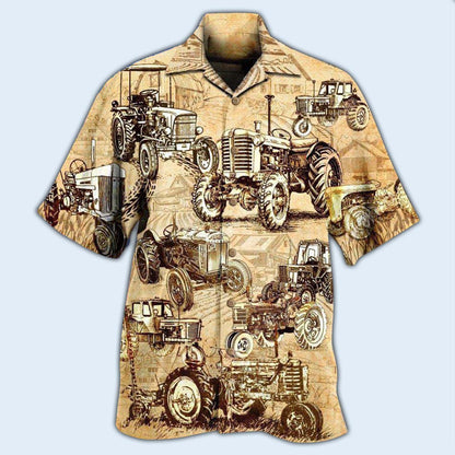 Tractor Farm All I Want To Do Is Work On My Farm - Hawaiian Shirt 