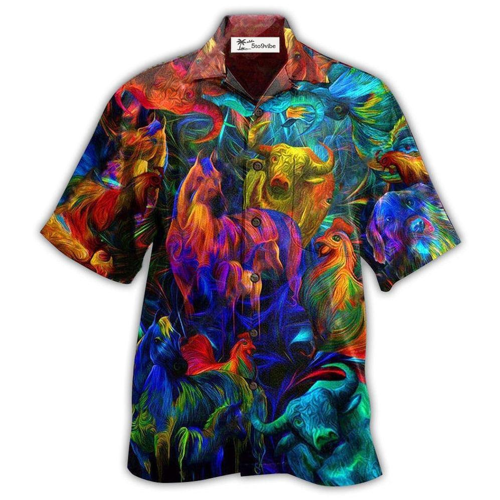 Hawaiian Shirt / Adults / S Farm Animals Proud Of Work - Hawaiian Shirt 