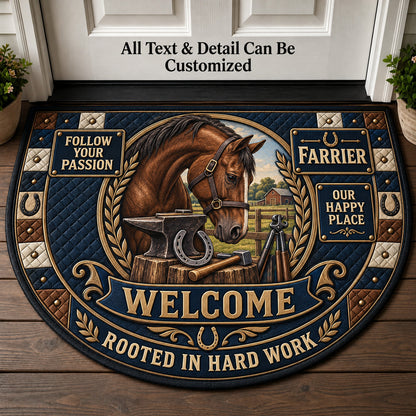 Farrier Personalized Half Round Mat | 5To9Vibe
