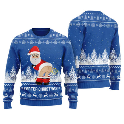 Farter Christmas Funny Santa Ugly Holiday Sweater