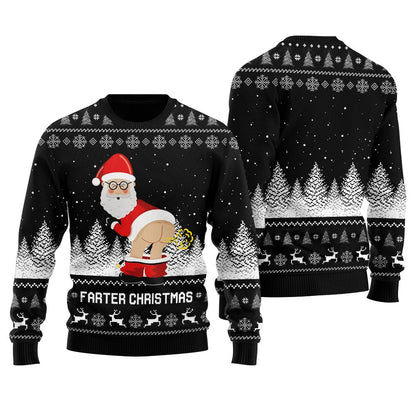 Farter Christmas Funny Santa Ugly Holiday Sweater