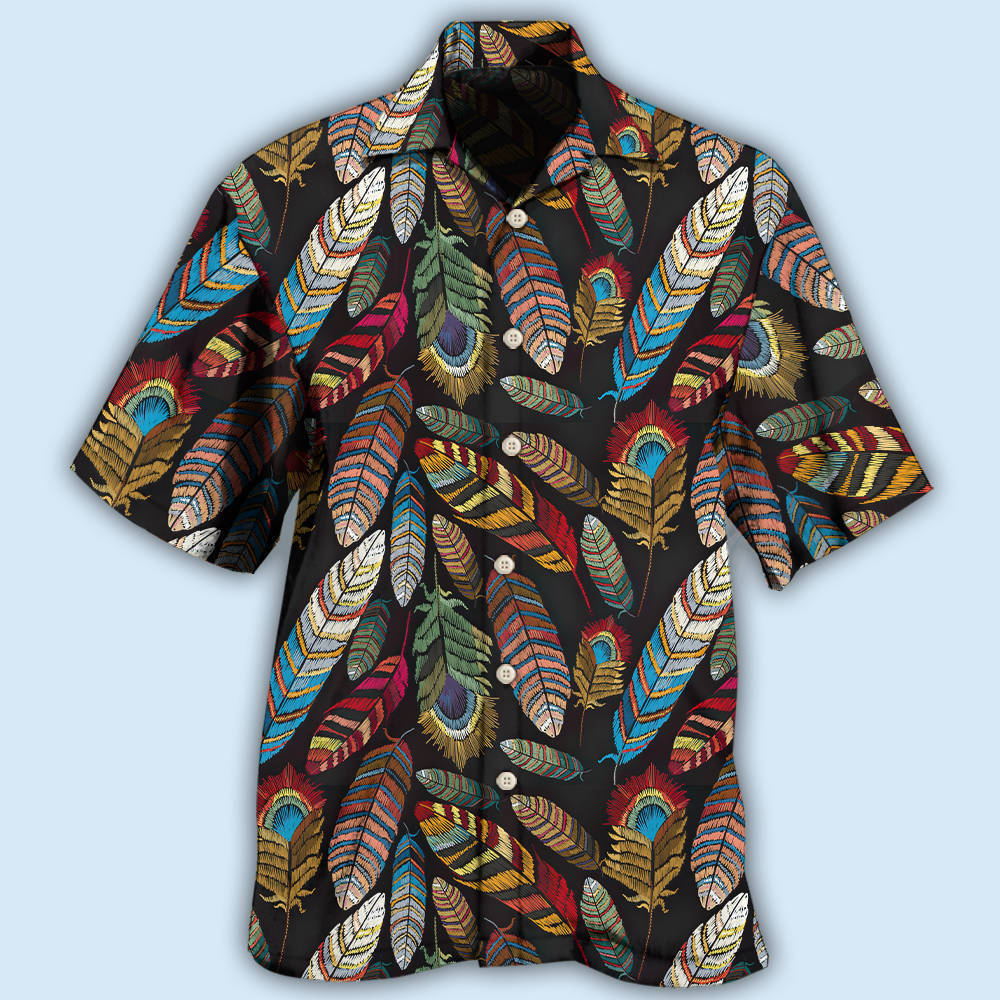 Native Beautiful Feather Look At - Hawaiian Shirt 