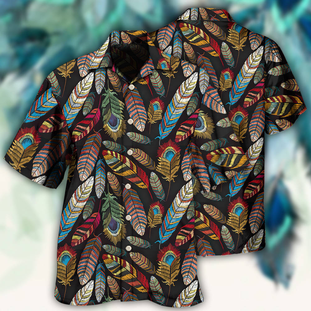 Native Beautiful Feather Look At - Hawaiian Shirt 