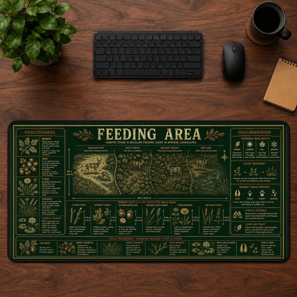 Feeding Area Desk Mat Mouse Pad | 5To9Vibe