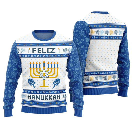Feliz Hanukkah Ugly Christmas Sweater