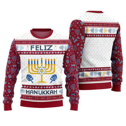 Feliz Hanukkah Ugly Christmas Sweater