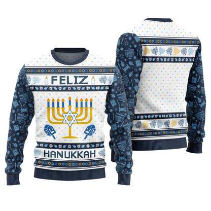 Feliz Hanukkah Ugly Christmas Sweater