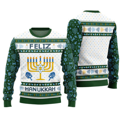 Feliz Hanukkah Ugly Christmas Sweater