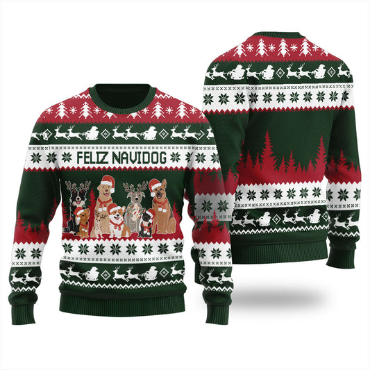 Feliz Navidad Funny Dog Christmas Sweater