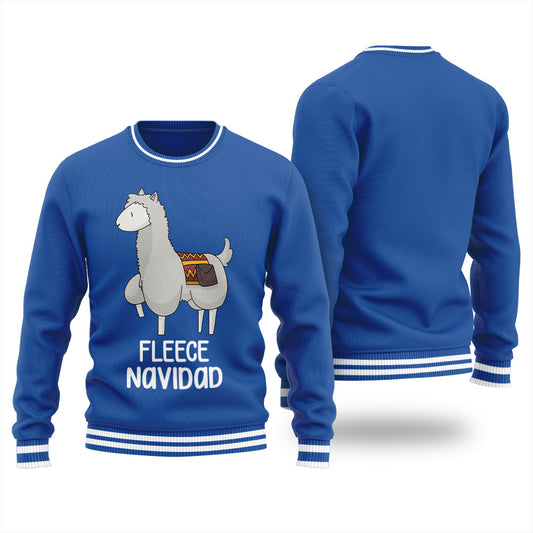 Feliz Navidad Llama Christmas Sweater Men