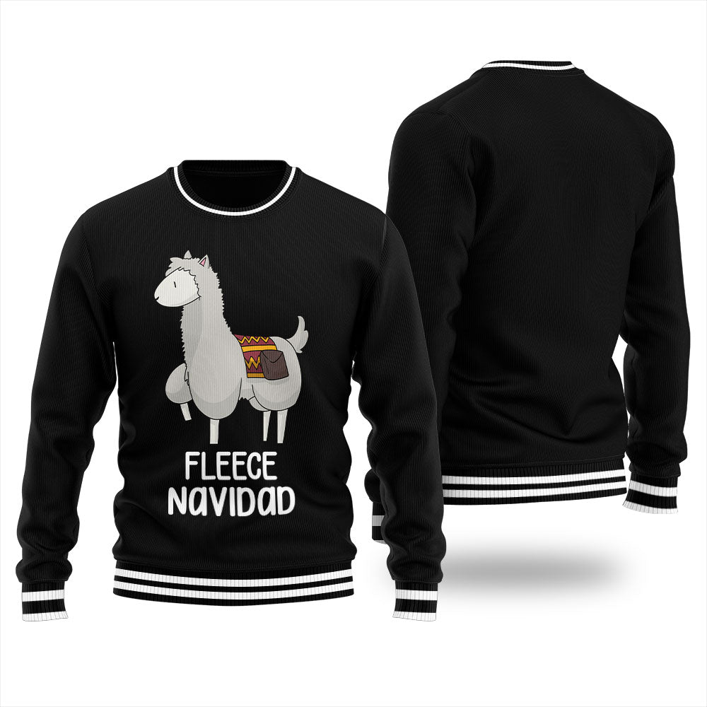 Feliz Navidad Llama Christmas Sweater Men