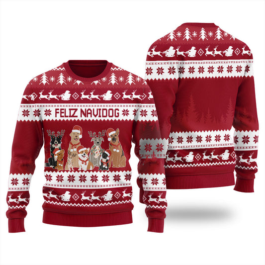 Feliz Navidog Men's Funny Christmas Sweater