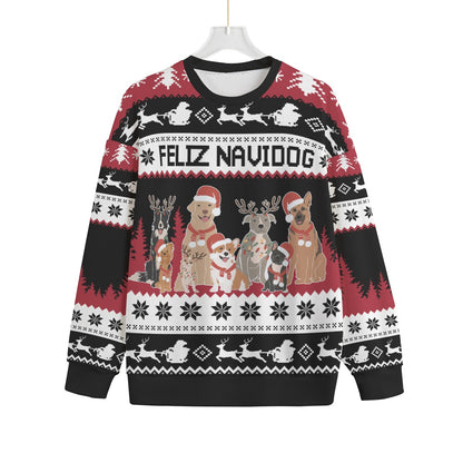 Feliz Navidog Plus Size Ugly Christmas Sweater