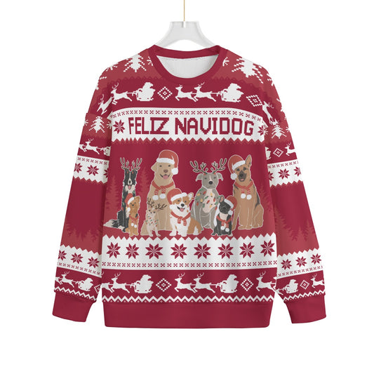 Feliz Navidog Ugly Christmas Sweater Plus Size For Women