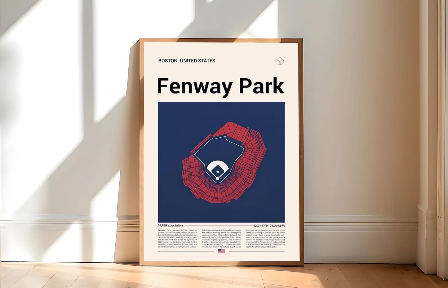Baseball Stadium Seating Diagram - Vertical Poster - 5to9vibe