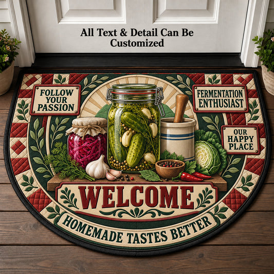 Fermentation Enthusiast Personalized Half Round Mat | 5To9Vibe