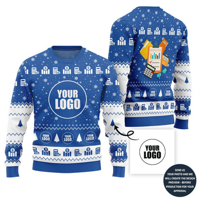 Festive Custom Logo Accounting Ugly Christmas Sweater