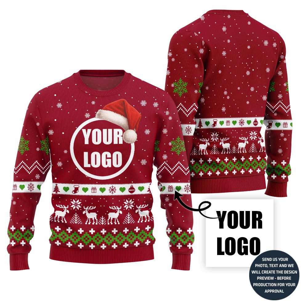 Festive Custom Logo For Team Sweater