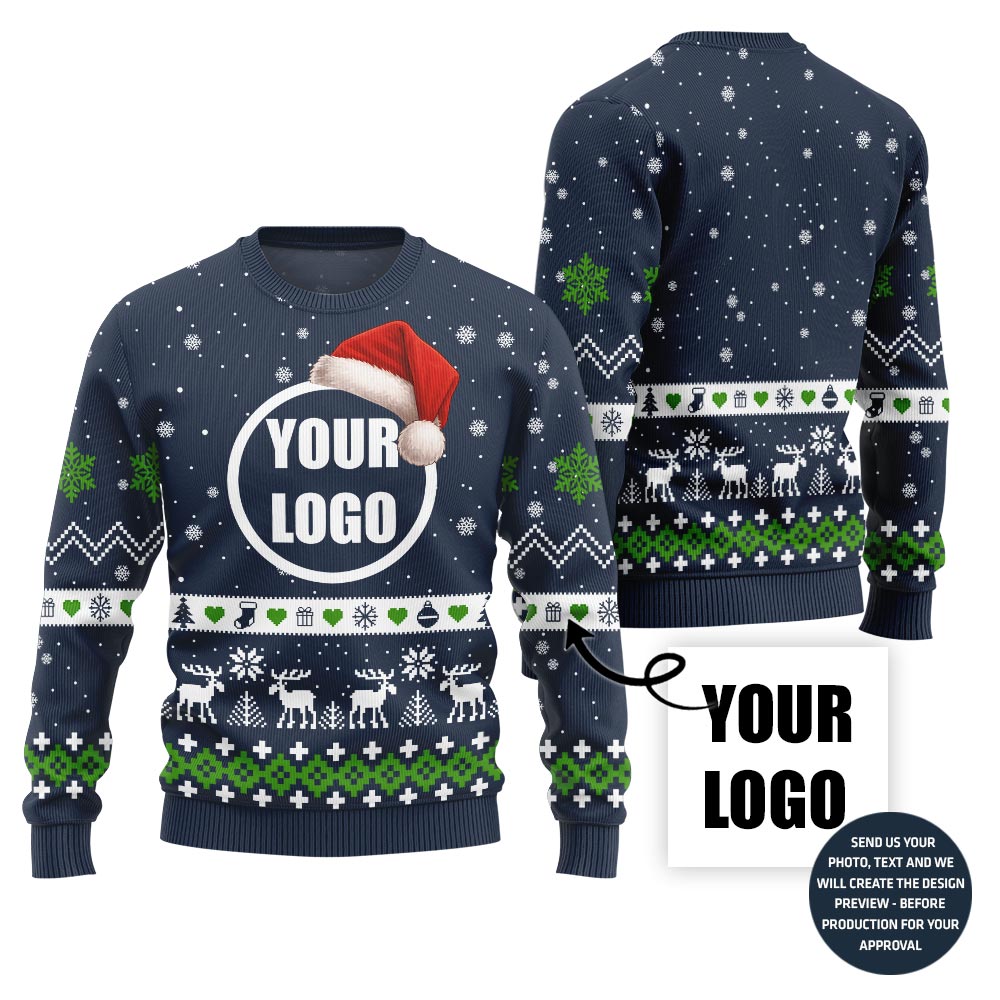 Festive Custom Logo For Team Sweater