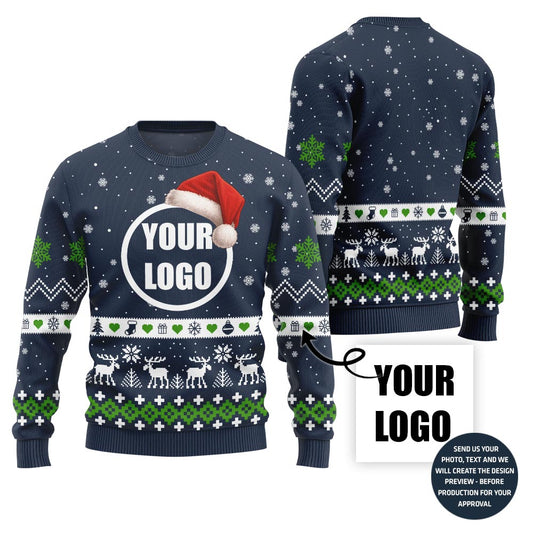 Festive Custom Logo For Team Sweater