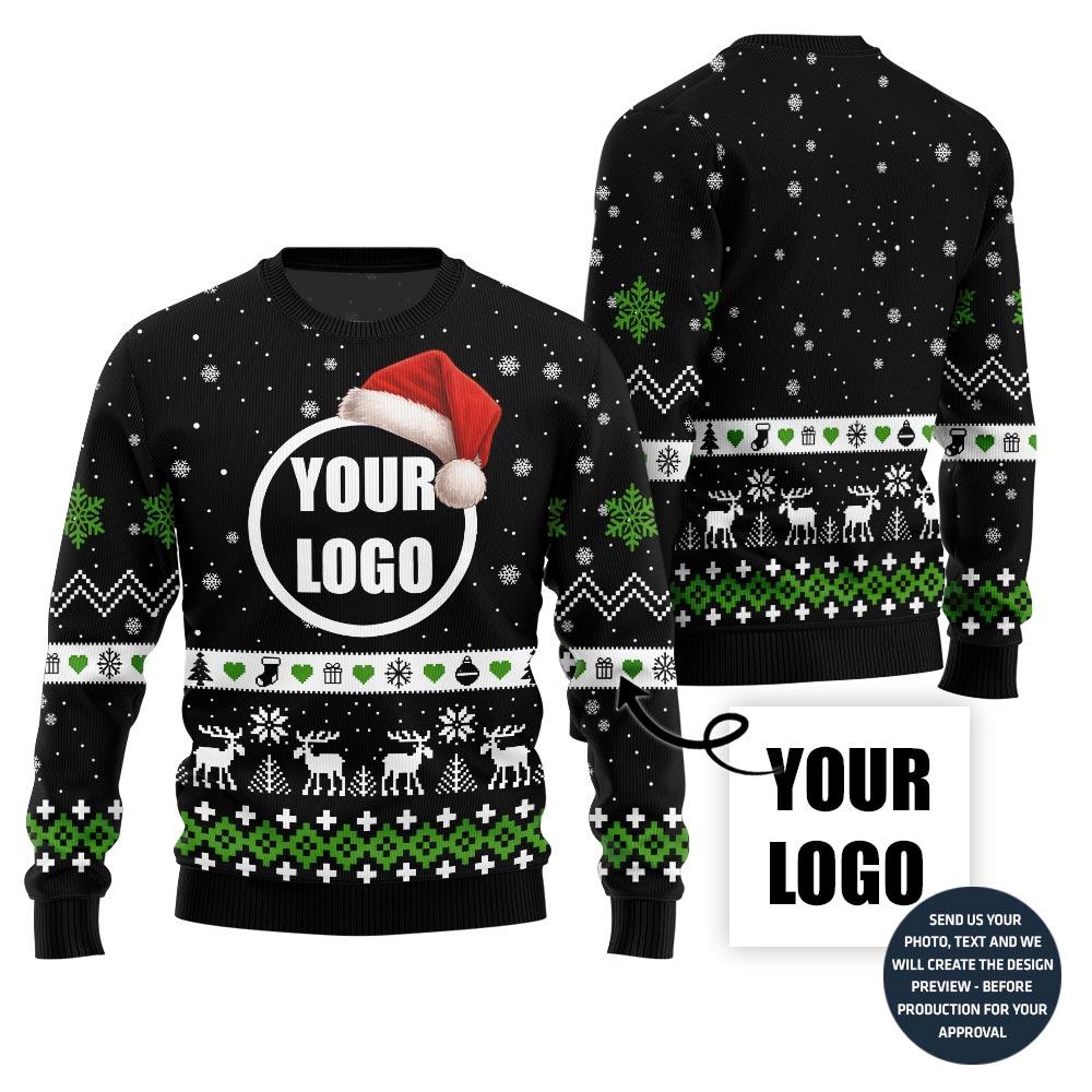 Festive Custom Logo For Team Sweater