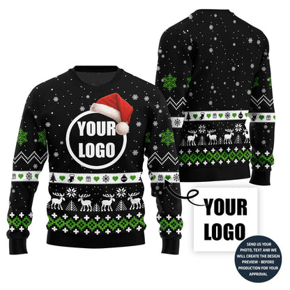 Festive Custom Logo For Team Sweater