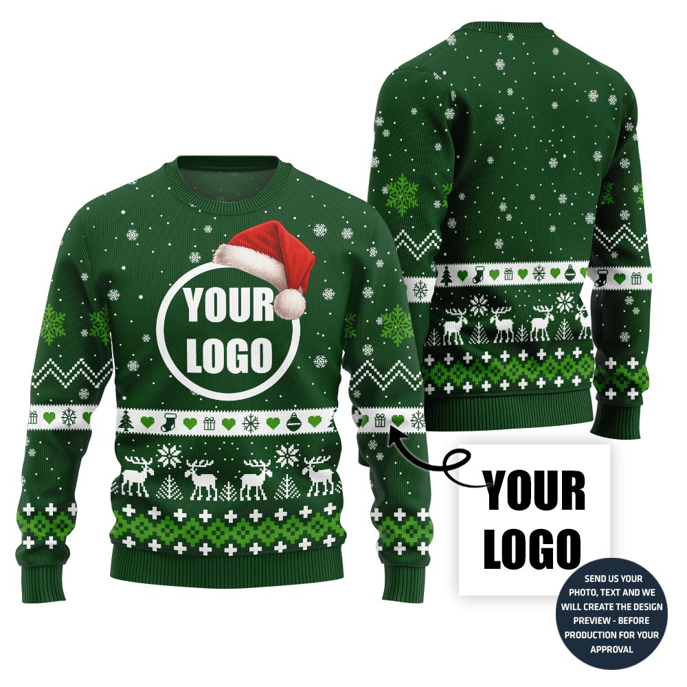 Festive Custom Logo For Team Sweater