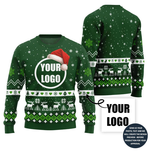 Festive Custom Logo For Team Sweater