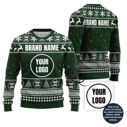 Festive Custom Logo For Team Ugly Sweater