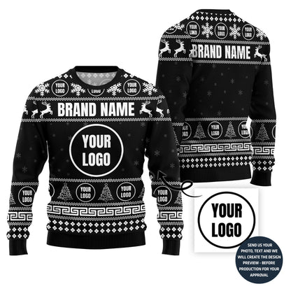Festive Custom Logo For Team Ugly Sweater