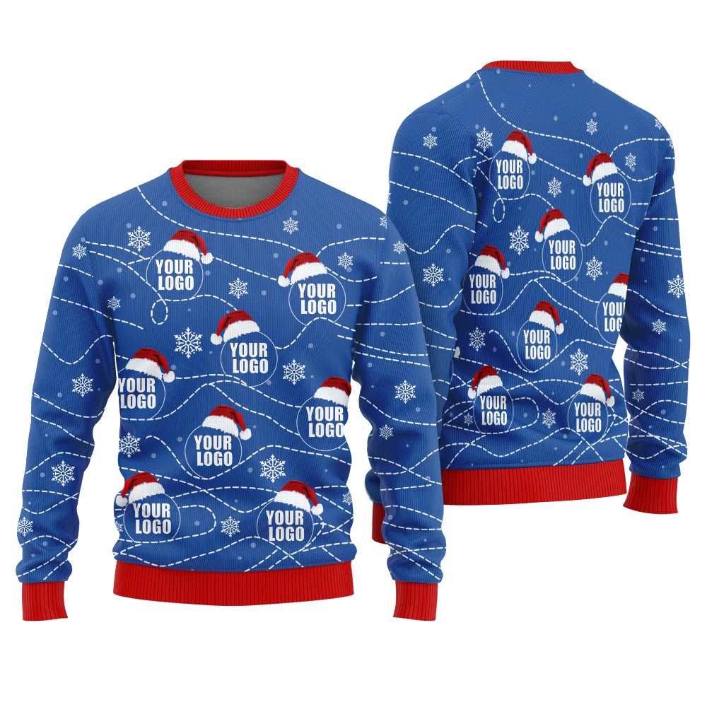 Festive Custom Logo Ugly Christmas Sweater