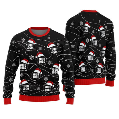 Festive Custom Logo Ugly Christmas Sweater