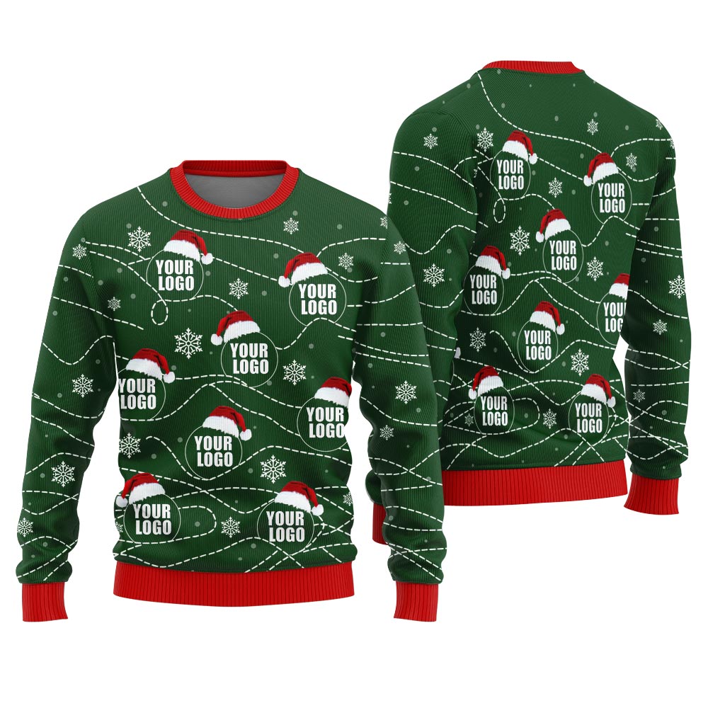 Festive Custom Logo Ugly Christmas Sweater