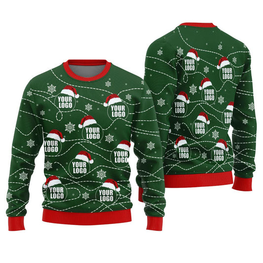 Festive Custom Logo Ugly Christmas Sweater