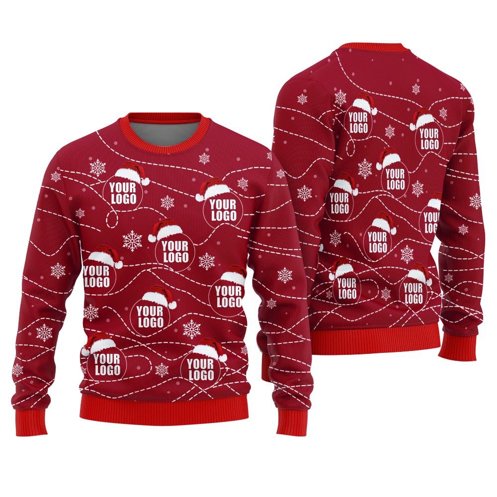 Festive Custom Logo Ugly Christmas Sweater