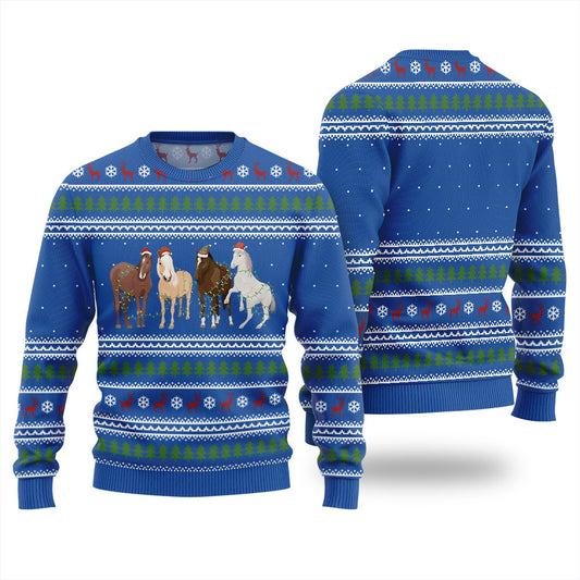 Festive Horses Christmas Sweater