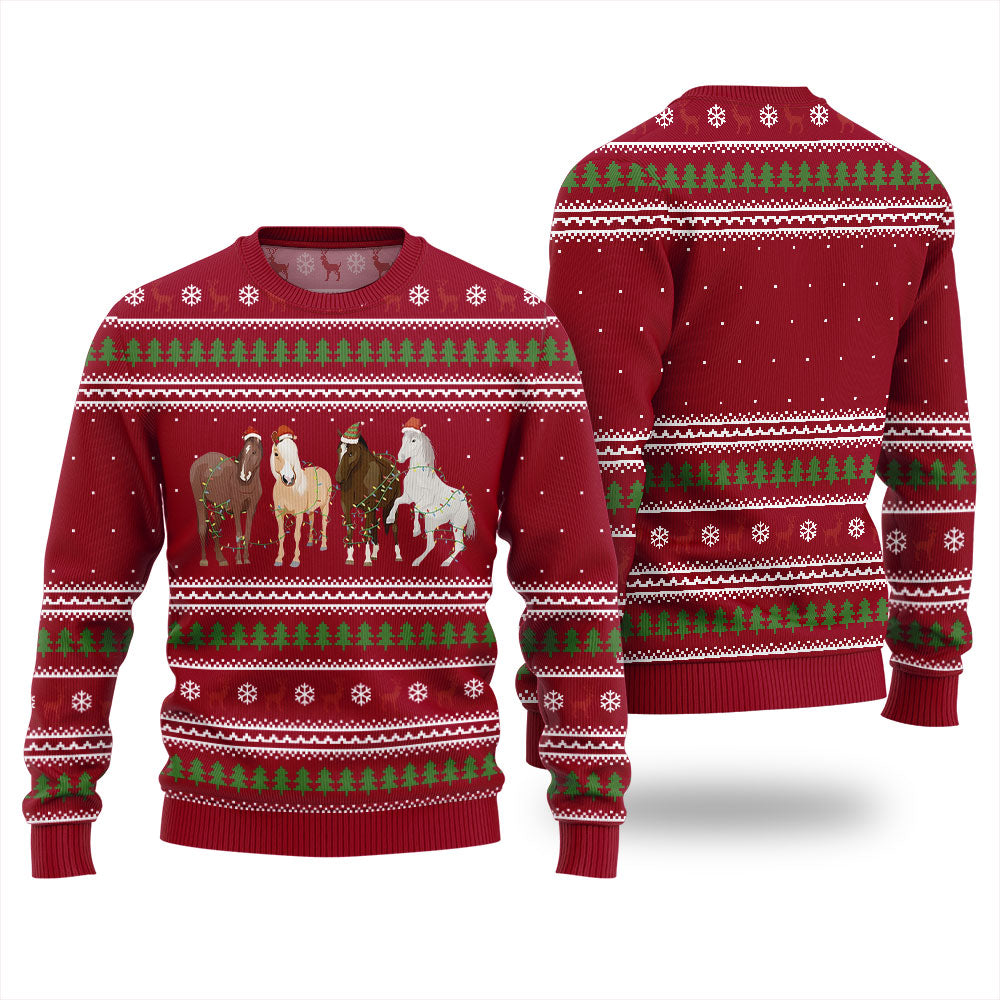 Festive Horses Christmas Sweater