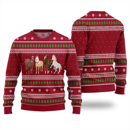 Festive Horses Christmas Sweater