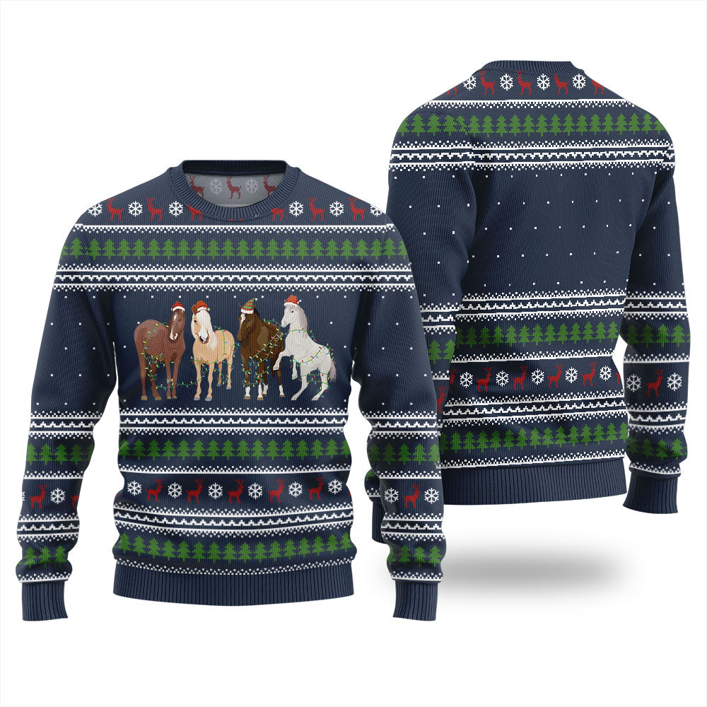 Festive Horses Christmas Sweater