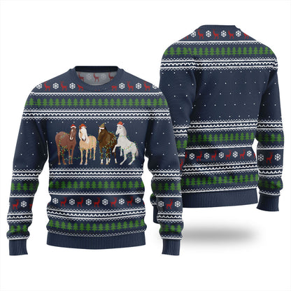 Festive Horses Christmas Sweater