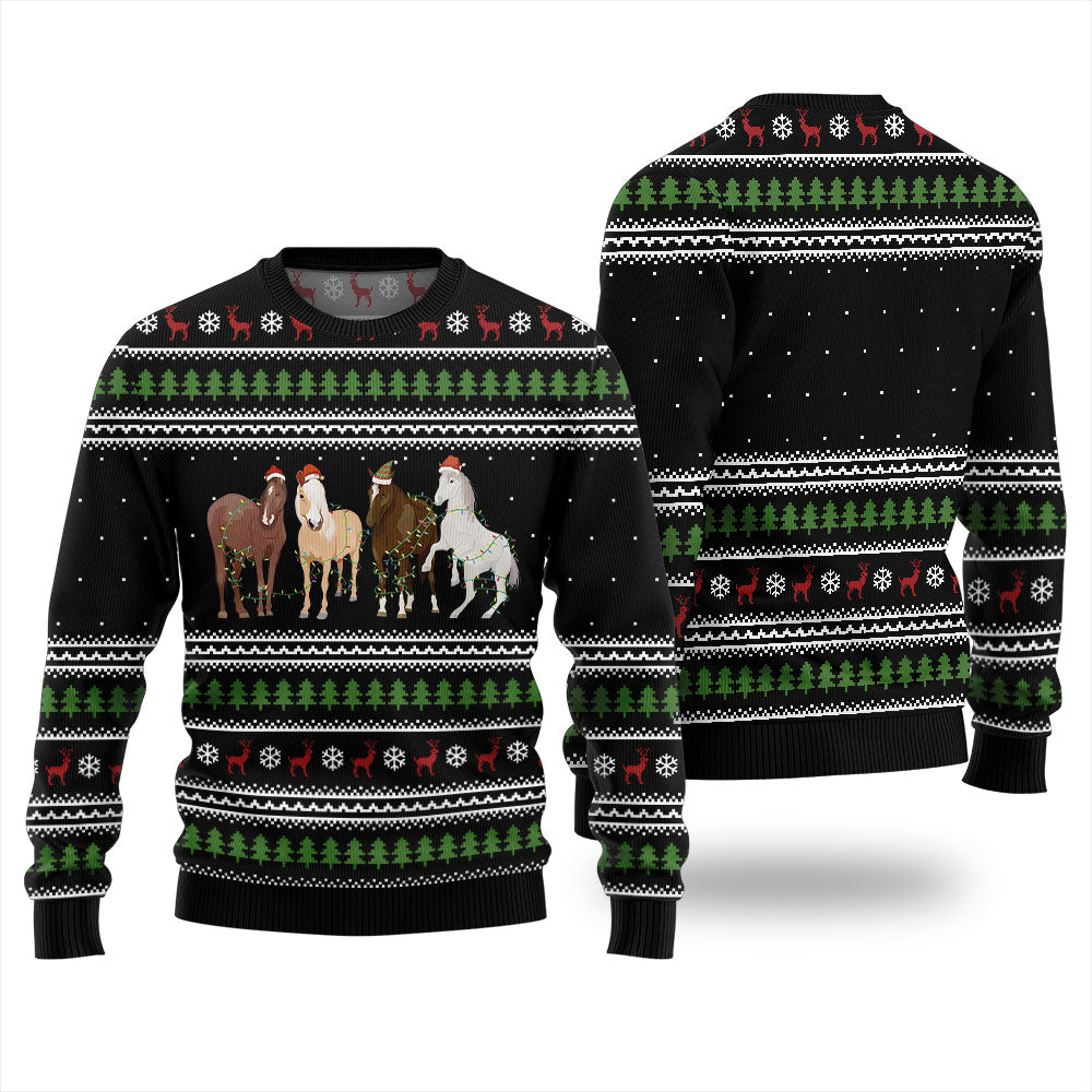 Festive Horses Christmas Sweater