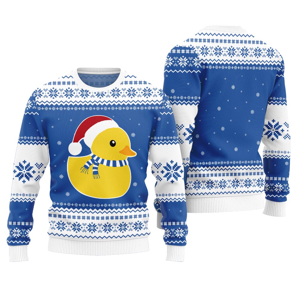 Festive Rubber Ducky Ugly Christmas Sweater