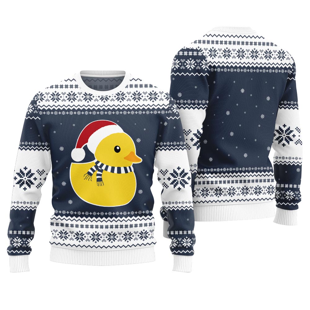 Festive Rubber Ducky Ugly Christmas Sweater