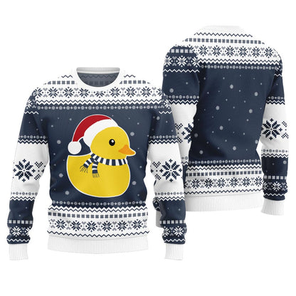 Festive Rubber Ducky Ugly Christmas Sweater