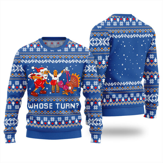 Festive Whose Turn Ugly Thanksgiving Sweater Royal